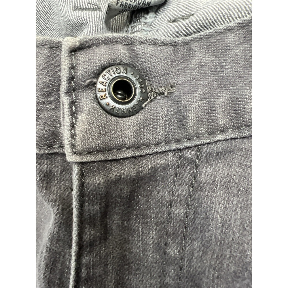 Reaction Kenneth Cole Straight Jeans Men's Size 34/34 Gray Medium Wash 5-Pocket - Picture 2 of 5